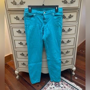 Michael Kors size 6 teal skinny jean in good used condition.